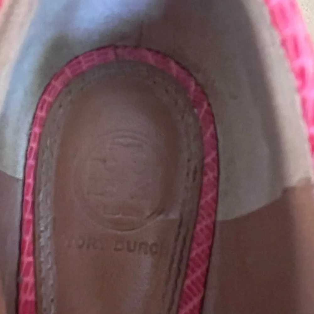 Tory Burch Mini Miller Ballet Flat Melon Micro Tejus Lizard embossed women's 5M
